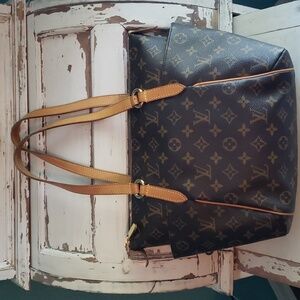 Louis Vuitton Monogram Tote in Brown and Tan